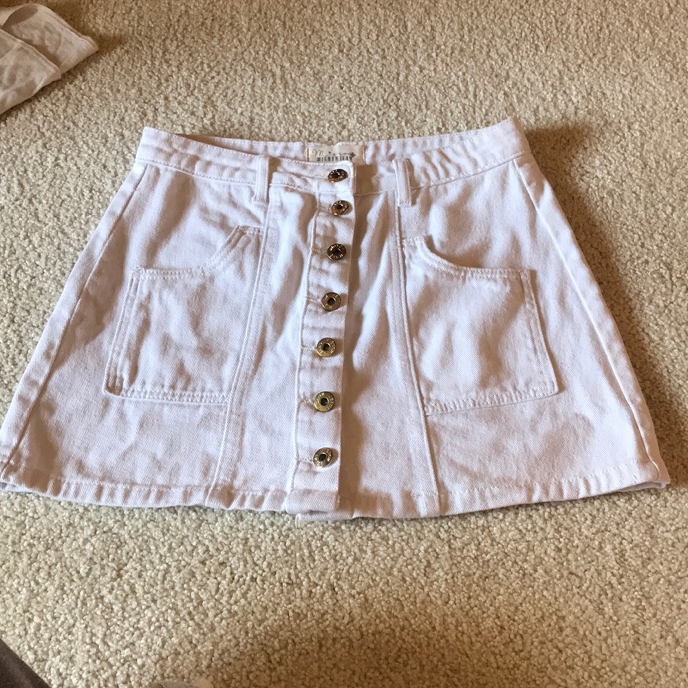 White button up skirt size M